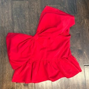 Express One Shoulder Bow Peplum Statement
